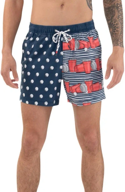 Party Pants Hall Of Shame Swim Trunks In Navy