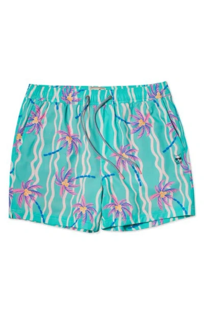 Party Pants Heat Wave Happy Hour 5-inch Swim Trunks In Green
