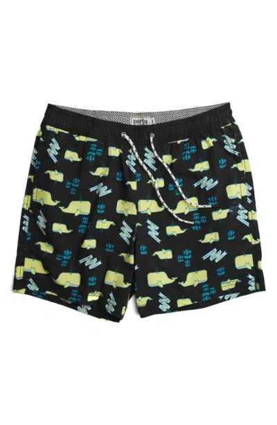 Party Pants Moby Swim Shorts In Black