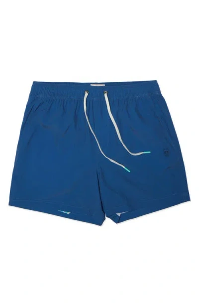 Party Pants Solid Game Changer 5-inch Swim Trunks In Blue
