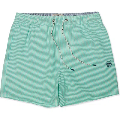 Party Pants Stripe Party Starter 5-inch Swim Trunks In Blue