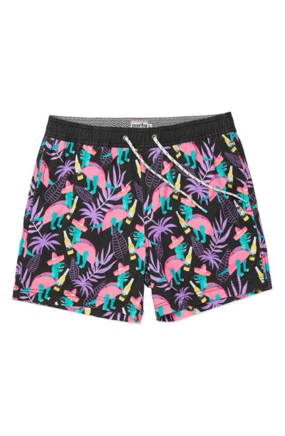 Party Pants T-mex Board Shorts In Black