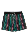 Party Pants Vertical Vibes Swim Trunks In Black