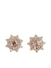 Parulina 18k Rose Gold Sherzade Diamond Earrings In Brown