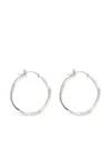 Parulina Briar Diamond Hoop Earrings In Silver