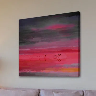 Parvez Taj 'bromley' Print On Wrapped Canvas In Pink,gray