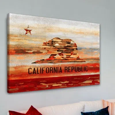 Parvez Taj 'cali' By  Painting Print On Wrapped Canvas In Brown;red;orange