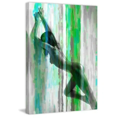 Parvez Taj Delano Walls By  - Wrapped Canvas Painting In Green,gray