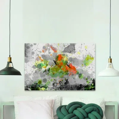 Parvez Taj 'desert Shores' By  - Wrapped Canvas Print In Green;gray;red