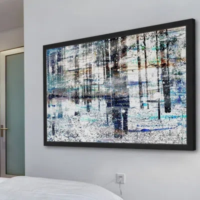Parvez Taj 'deserted Forest' - Picture Frame Painting Print On Paper In Black;gray