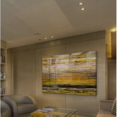 Parvez Taj 'do Not Hold Doors' By  Painting Print On Wrapped Canvas In Gray;yellow;orange