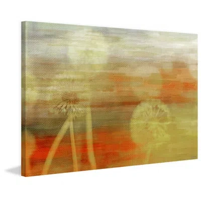 Parvez Taj 'mix Dandy 2' By  - Wrapped Canvas Print On Canvas In Gray;red;beige