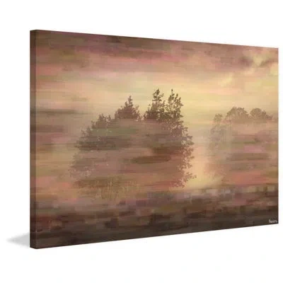 Parvez Taj Muted Landscape By  - Wrapped Canvas Photographic In Brown;pink