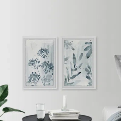 Parvez Taj Mystery Blooms Diptych In Blue