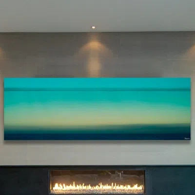 Parvez Taj 'panorama' By  Painting Print On Wrapped Canvas In Blue;green;yellow