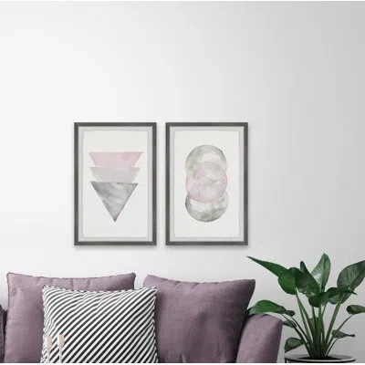 Parvez Taj Pick The Pinks Diptych In Gray,pink