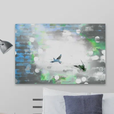 Parvez Taj 'rotherham' Print On Wrapped Canvas In Blue,green,gray