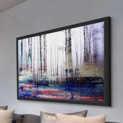 Parvez Taj 'shaded Colors' - Picture Frame Painting Print On Paper In Blue;gray;red