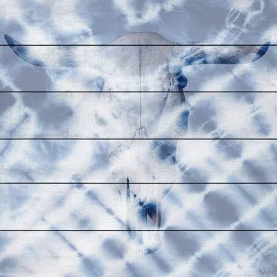 Parvez Taj 'spotlights' By  Painting Print On White Wood In Blue;white