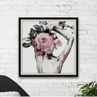 Parvez Taj 'tainted Crown' Framed Print In Pink