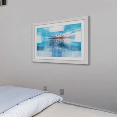 Parvez Taj 'vision Of Flight' By  - Picture Frame Print On Paper In Blue;white