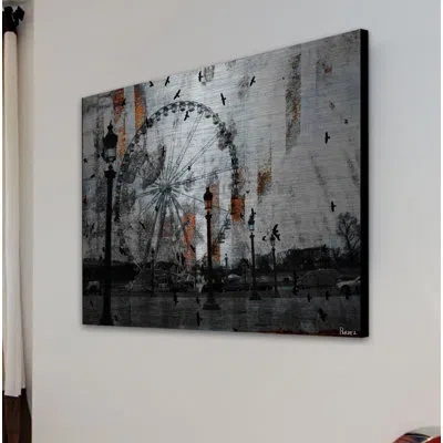 Parvez Taj 'voltaire' By  Painting Print On Metal In Gray