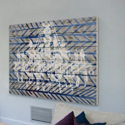 Parvez Taj 'white Light' By  - Painting Print On White Wood In Blue;white;gray