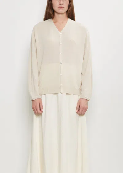Pas De Calais Airy Wool Cardigan In Neutral