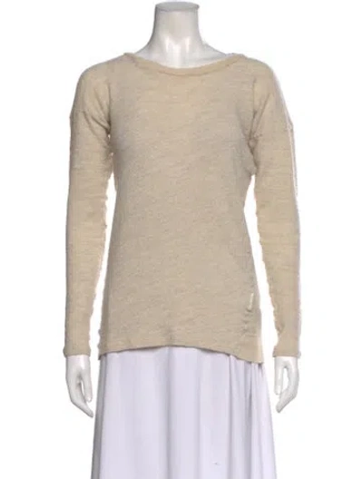 Pre-owned Pas De Calais Bateau Neckline Sweater In Neutral