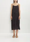 Pas De Calais Bemberg Taffeta Slip Under Dress In Black