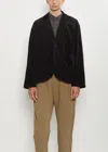Pas De Calais Corduroy Tailored Jacket In Black