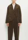 Pas De Calais Corduroy Tailored Jacket In Brown
