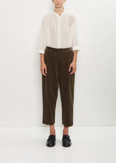 Pas De Calais Corduroy Tapered Pants In Brown