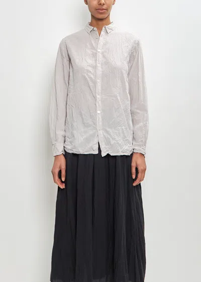 Pas De Calais Cotton Classic Crinkle Shirt In Grey