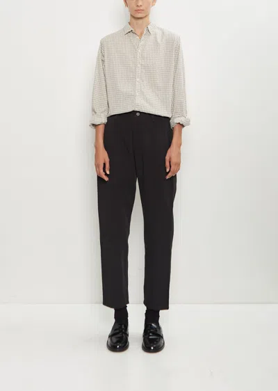 Pas De Calais Cotton Grosgrain Tapered Pants In Black