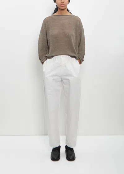 Pas De Calais Cotton Hemp Loose Slim Pants In Ivory