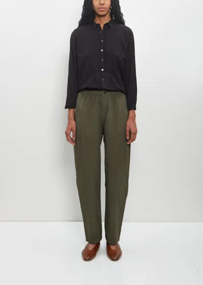 Pas De Calais Cotton Hemp Loose Slim Pants In Khaki