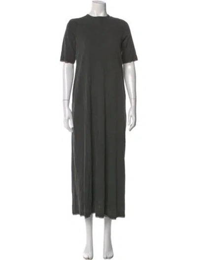Pre-owned Pas De Calais Crew Neck Long Dress In Gray