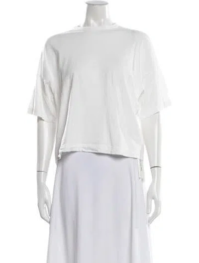 Pre-owned Pas De Calais Crew Neck Short Sleeve T-shirt In White