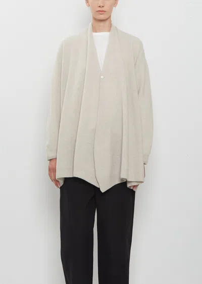 Pas De Calais Fine Wool Haori Cardigan In Greige