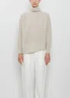 Pas De Calais Fine Wool Loose Turtleneck Pullover In Neutral
