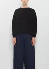 Pas De Calais Fine Wool Patterned Pullover In Black