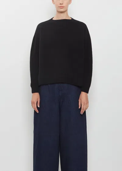 Pas De Calais Fine Wool Patterned Pullover In Black