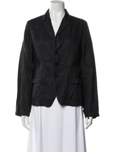 Pre-owned Pas De Calais Linen Blazer In Gray