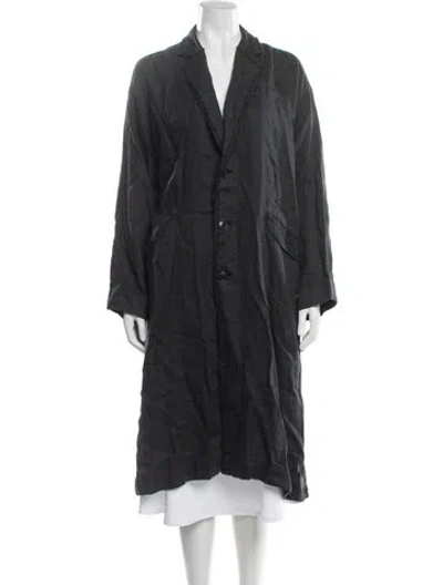 Pre-owned Pas De Calais Linen Coat In Blue