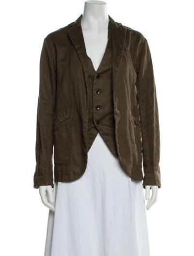 Pre-owned Pas De Calais Linen In Green