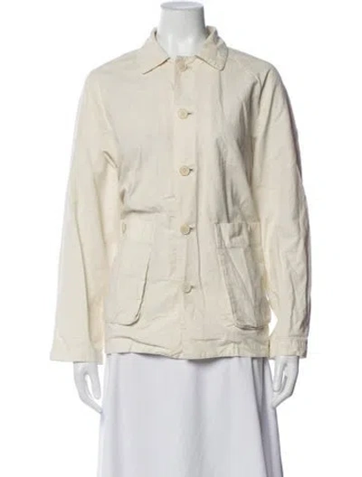 Pre-owned Pas De Calais Linen Jacket In Neutrals