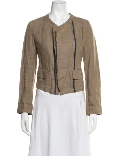 Pre-owned Pas De Calais Linen Jacket In Neutrals