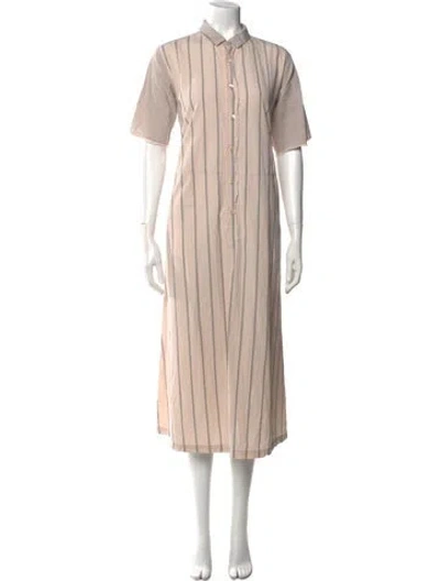 Pre-owned Pas De Calais Long Dress In Neutral