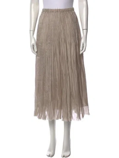 Pre-owned Pas De Calais Long Skirt In Neutral